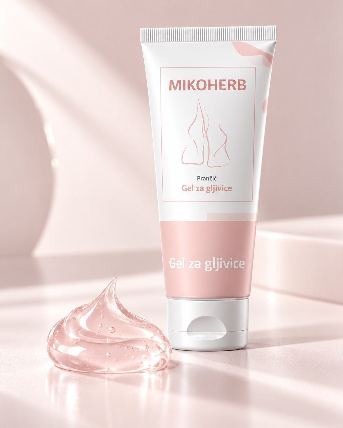 Козметична текстура до опаковката на MIKOHERB GEL